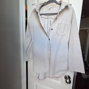 Elan Cream Ribbed Knit Top